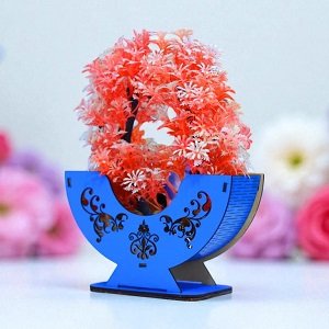 Laser Cut Wooden Flower Basket Centerpiece