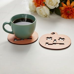 Laser Cut Wooden Halloween Drink Coaster