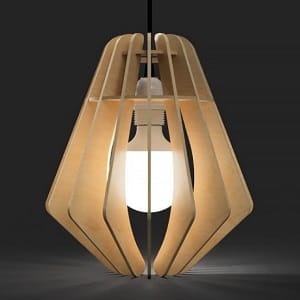 Laser Cut Wooden Hanging Lamp Shade 4mm