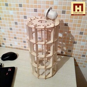 Laser Cut Wooden Hanging Lamp Shade