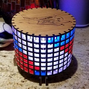 Laser Cut Wooden Matrix Lamp
