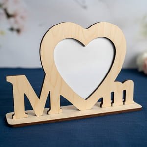 Laser Cut Wooden Mothers Day Photo Frame