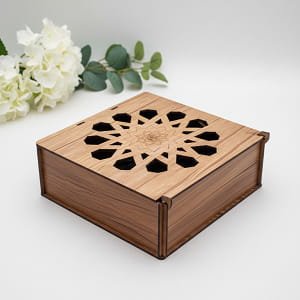 Laser Cut Wooden Multi Compartment Storage Box