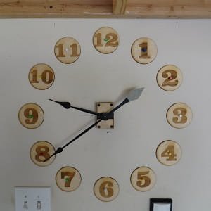 Laser Cut Wooden Number Wall Clock
