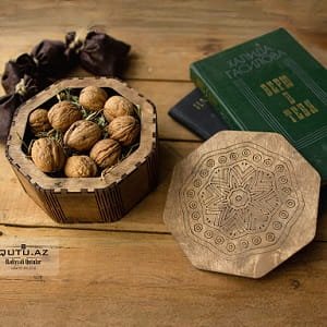 Laser Cut Wooden Octagonal Living Hinge Dry Fruit Gift Box