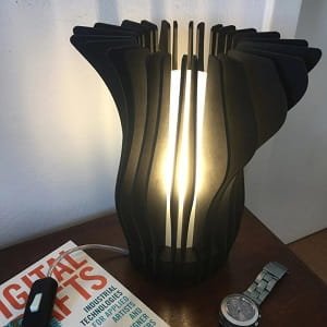 Laser Cut Wooden Parametric Table Lamp