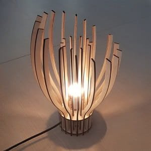 Laser Cut Wooden Passeri Table Lamp