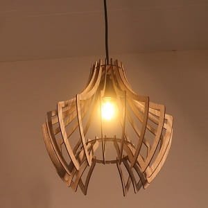Laser Cut Wooden Pendant Lamp Shade