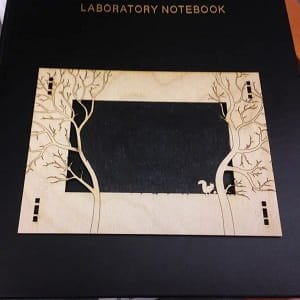Laser Cut Wooden Photo Frame Forest Tree and Squirrel Design