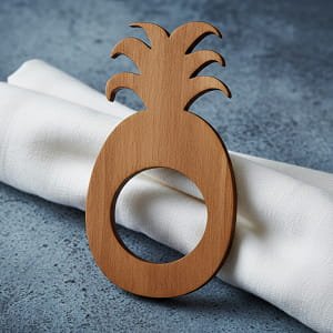 Laser Cut Wooden Pineapple Napkin Ring