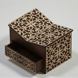 Laser Cut Wooden Rehal Box for Holy Quran