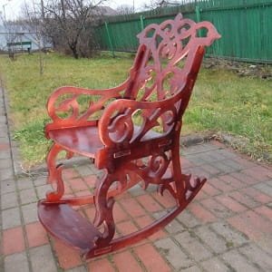 Laser Cut Wooden Rocking Chair