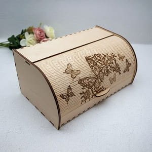 Laser Cut Wooden Roll Top Bread Box
