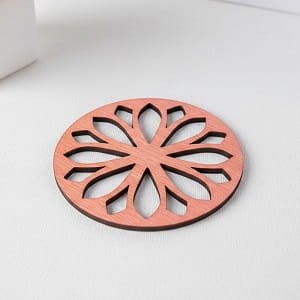 Laser Cut Wooden Round Coaster