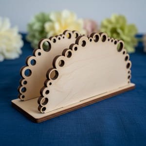 Laser Cut Wooden Serviette Holder