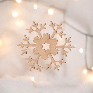 Laser Cut Wooden Snowflake Ornament Vector