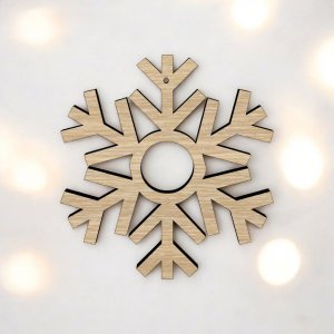 Laser Cut Wooden Snowflake Ornament Pendant Vector