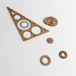 Laser Cut Wooden Spirograph Drawing Toy