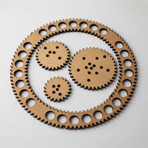 Laser Cut Wooden Spirograph Gear Set for Drawing Geometric Patterns