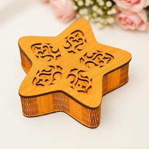 Laser Cut Wooden Star Gift Box