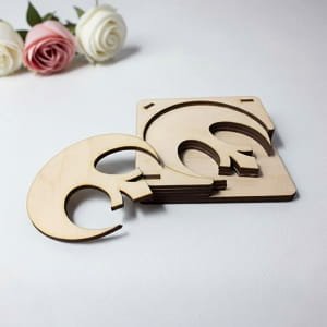 Laser Cut Wooden Star Wars Rebel Alliance Logo Coaster Set