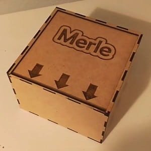 Laser Cut Wooden Storage Box with Sliding Lid