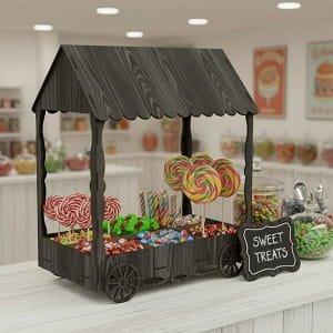 Laser Cut Wooden Sweet Treat Cart