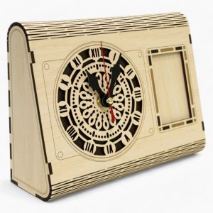 Laser Cut Wood Carving Clock CDR SVG File Free Download | Vecty