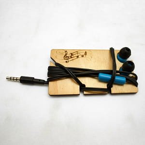 Laser Cut Wooden Tangle Free Earphone Organizer