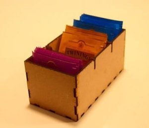 Laser Cut Wooden Tea Organizer Box