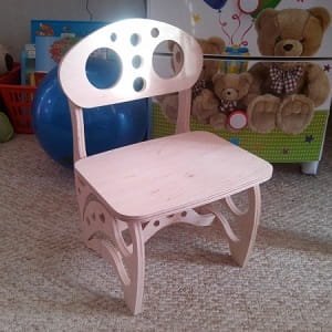 Laser Cut Wooden Toddler Chair Montessori Furniture
