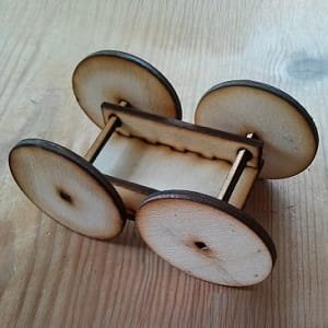 Laser Cut Wooden Toy Cart