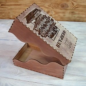 Laser Cut Wooden Wavy Gift Box