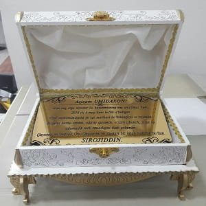 Laser Cut Wooden Wedding Gift Box Case