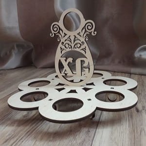 Laser Cut XB Easter Egg Holder Decoration Stand