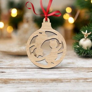 Laser Cut Yin Yang Cats Ornament Vector