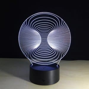 Laser Engraved 3D Space Warp Novelty Illusion Lighting Lamp