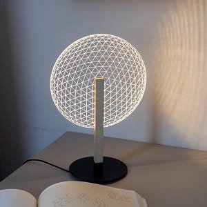 Laser Engraved Bloom Optical Illusion Table Lamp