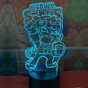 Laser Engraved Brawl Stars 3D Illusion Night Light Lamp