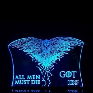 Laser Engraved Game of Thrones 3D Illusion LED Night Lamp