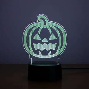 Laser Engraved Jack O Lantern Halloween 3D Illusion Lamp