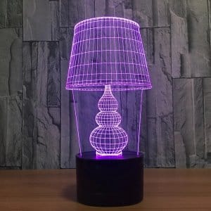 Laser Engraved Lamp Shaped 3D Acrylic Night Light