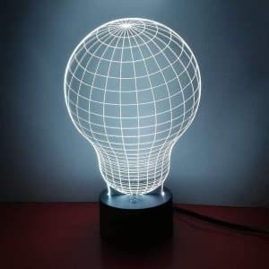 Laser Engraved Light Bulb 3D LED Illusion Lamp