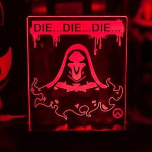 Laser Engraved Overwatch Reaper 3D Illusion Lamp