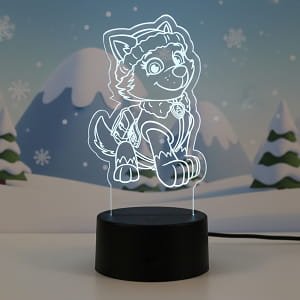 Laser Engraved Paw Patrol Everest 3D Illusion LED Lamp