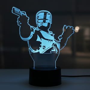 Laser Engraved RoboCop 3D Illusion Acrylic Lamp