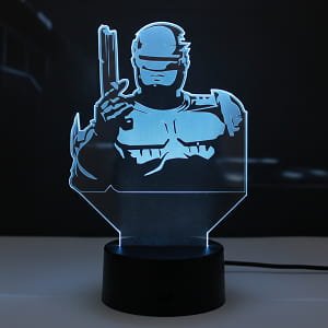 Laser Engraved RoboCop 3D Optical Illusion Lamp