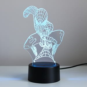 Laser Engraved Spider Man 3D Optical Illusion LED Night Lamp