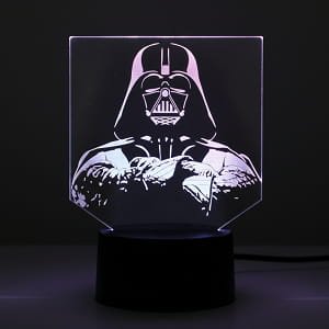 Laser Engraved Star Wars Darth Vader 3D Acrylic Night Light