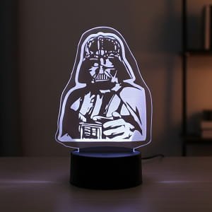 Laser Engraved Star Wars Darth Vader 3D Illusion LED Lamp